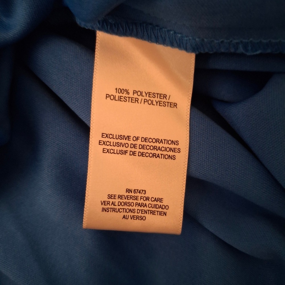 TAYLOR Women's Floral‎ Dress Blue Green Short Sleeve Smocked Waist Tiered Sz 16 - Picture 9 of 12